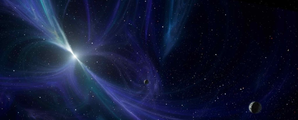 Artist's concept of a pulsar. 