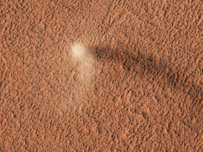 Nasa Captures Rare Photo Of A Dust Devil Swirling On The Surface Of