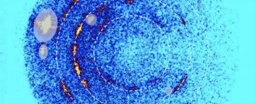 X-ray diffraction images showing the new form of silica. 