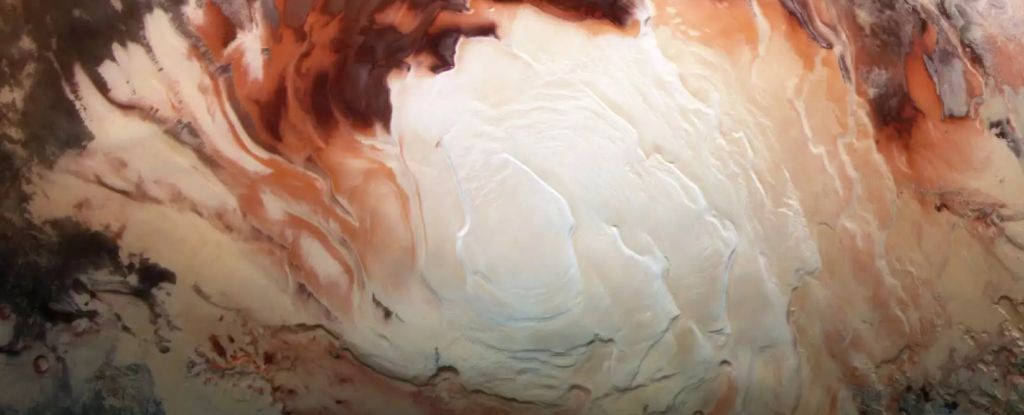 Błyszczące „jeziora” pod południowym biegunem Marsa mogą być czymś zupełnie innym: ScienceAlert