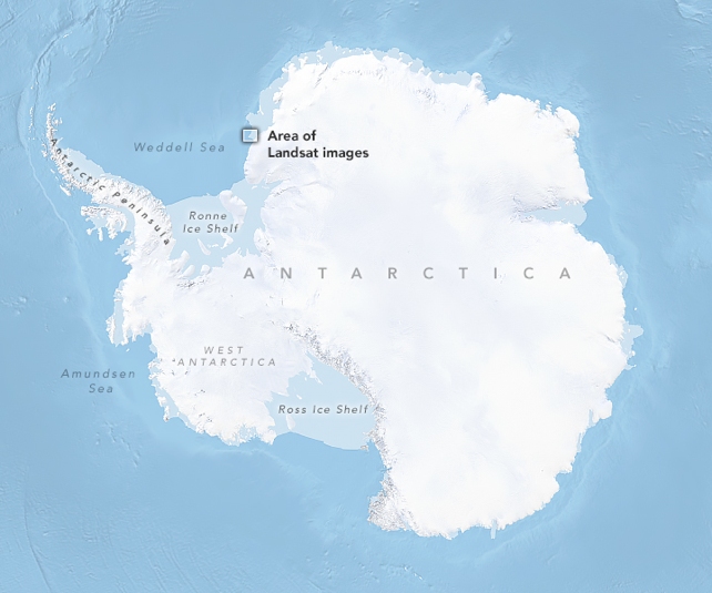 Antarctica Landsat Map