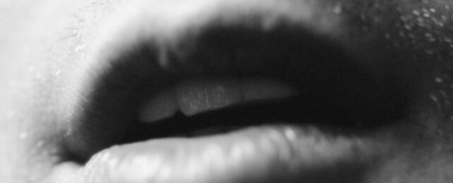 Mans Mouth Black And White
