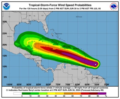 'Extremely Dangerous' Hurricane Beryl Breaks Record as Season Begins ...