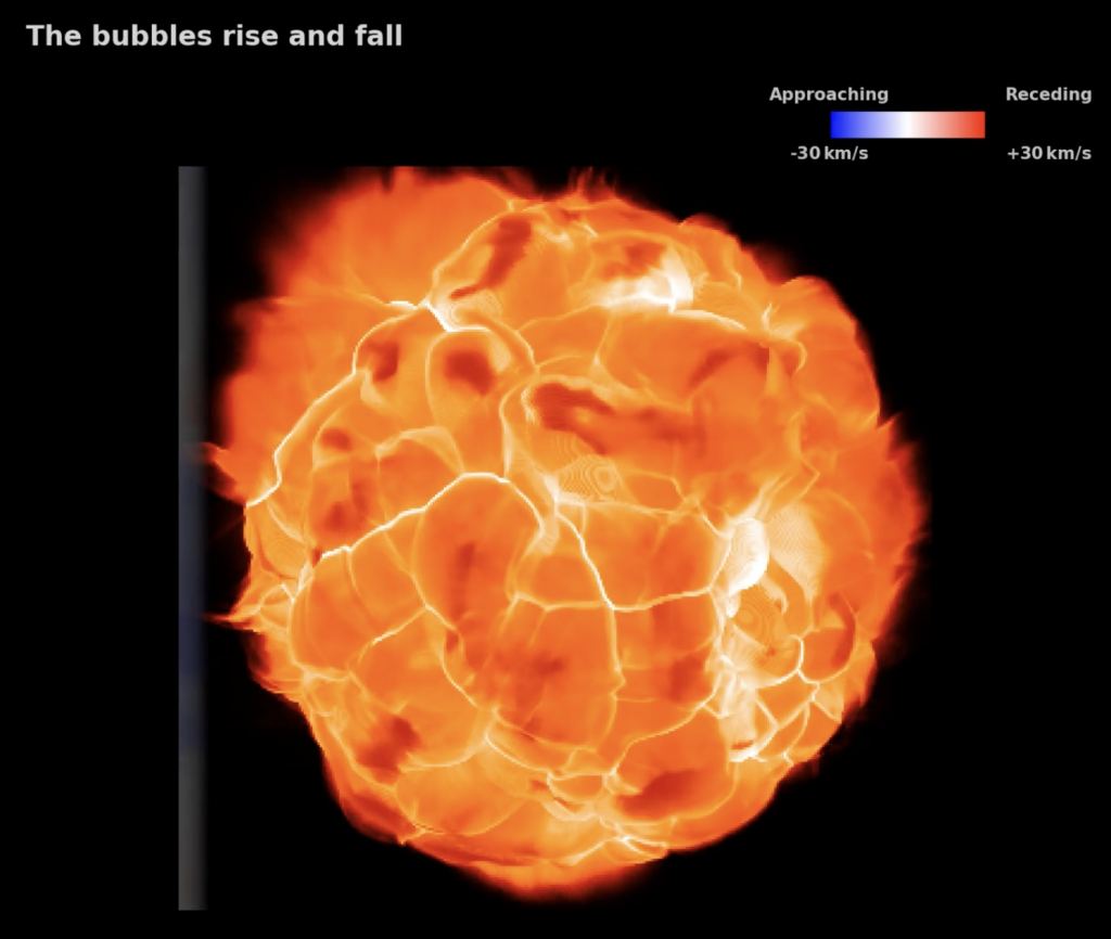 representation of Betelgeuse bubbling