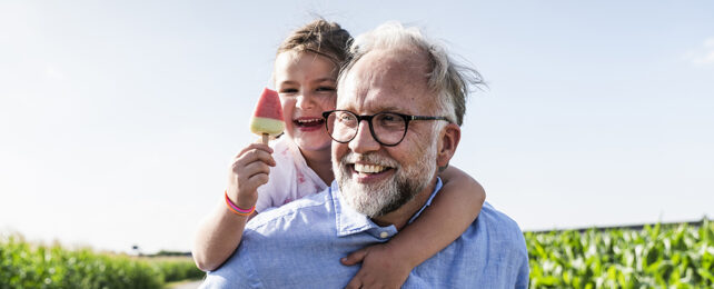 Grandchild with grandparent