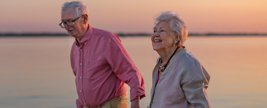 older couple at beach