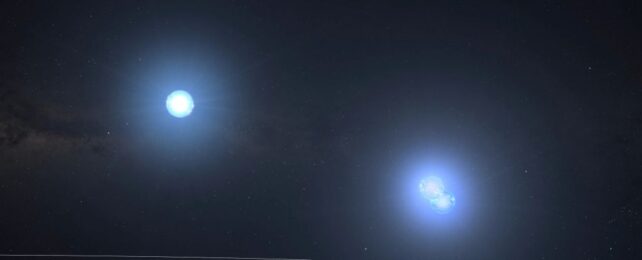 Record Discovery: Three Large Stars Locked in a Space Smaller Than Mercury's Orbit