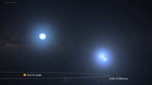 Tres estrellas masivas encerradas en un espacio más pequeño que la órbita de Mercurio: Alerta científica