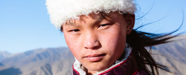 tibetan girl's face