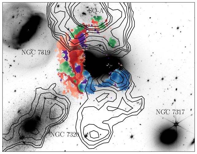 Galaxies are observed colliding at speeds of over 3.2 million kilometers per hour