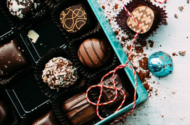 chocolates in a box