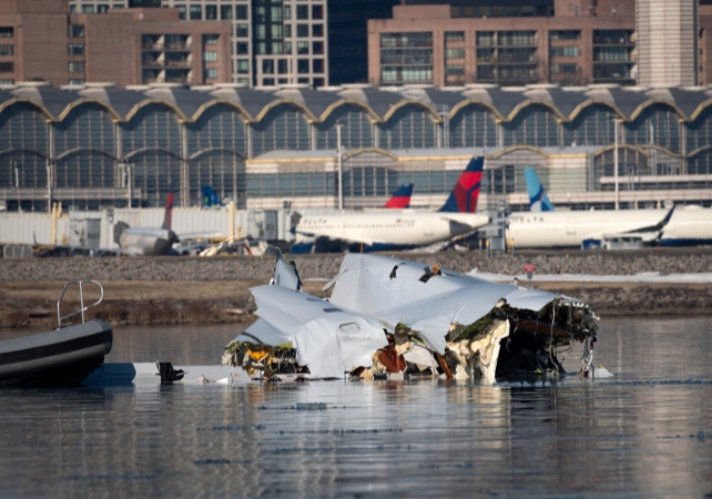 A plane wreck in a river