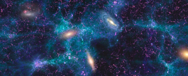 cosmic web of galaxies expanding