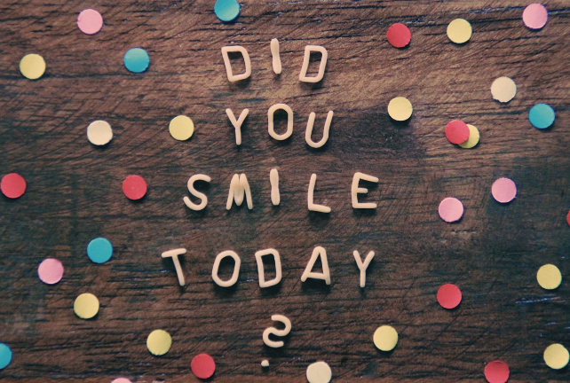 sign asking if you smiled today