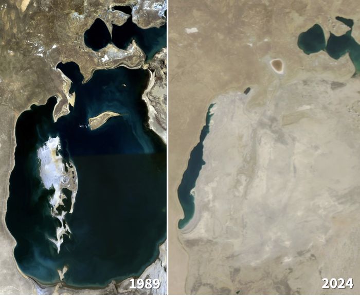 The World's Fourth Largest Lake Has All But Completely Dried Up