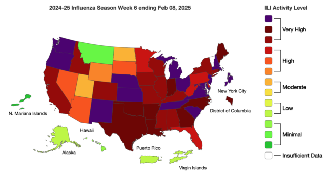 US Flu Season Reaches Intense Levels Amid Low Vaccination Levels