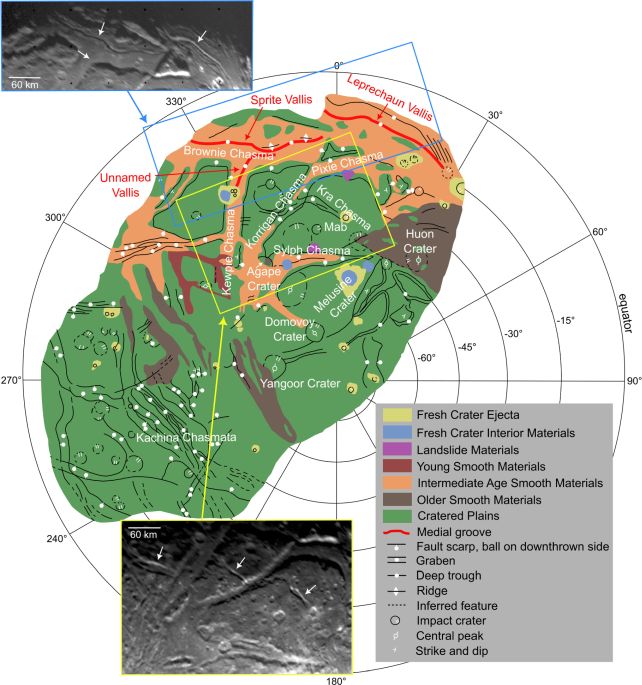 Gouges in The Surface of Uranian Moon Ariel Could Be Windows to Its Subsurface Ocean