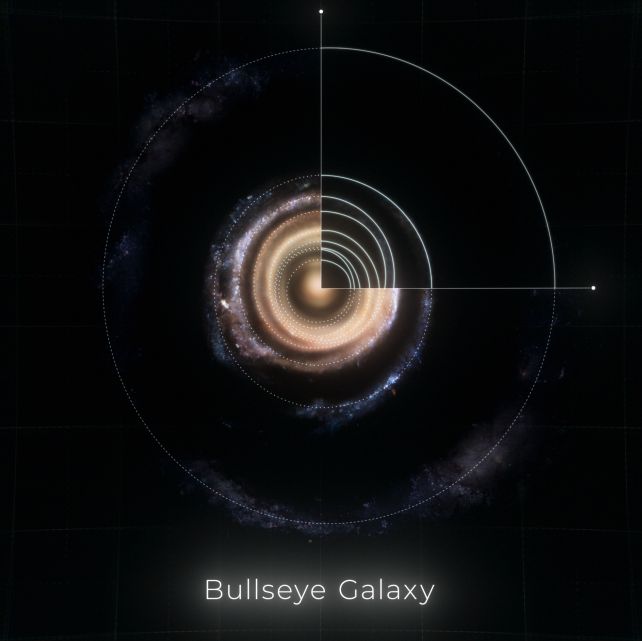 Meet The Record-Smashing Bullseye Galaxy, Garlanded With Nine Galactic Rings