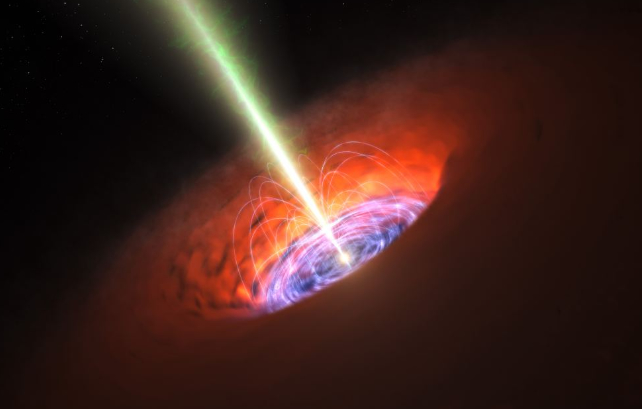 illustration black hole jets