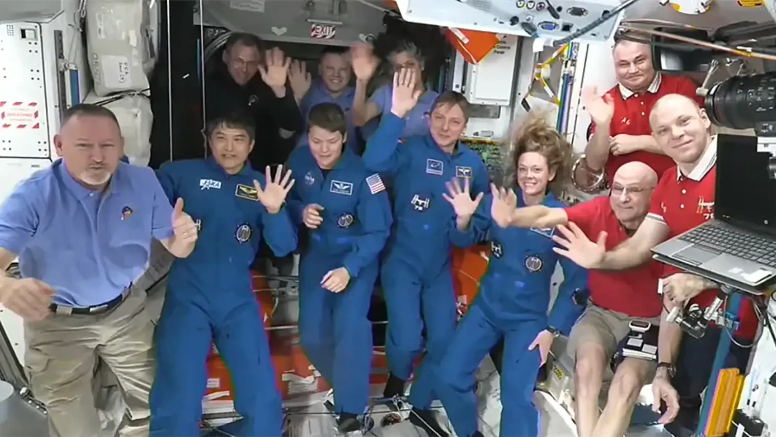 Stranded NASA Astronauts Embrace Relief Crew in Joyous Scenes ...