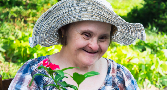 woman with downs syndrome