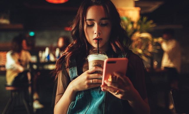 girl on phone