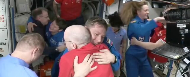 Stranded NASA Astronauts Embrace Relief Crew in Joyous Scenes