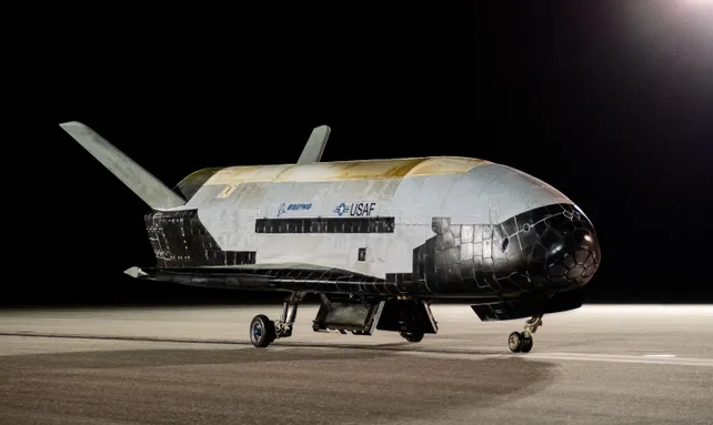 space plane on the runway