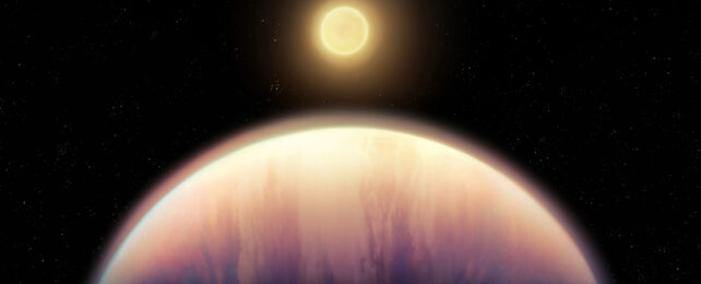 artist impression star and exoplanet