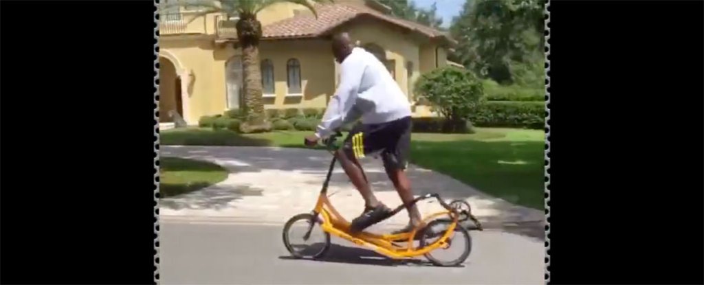 This Video of Shaq Riding an Elliptical Bicycle Will Probably Make You